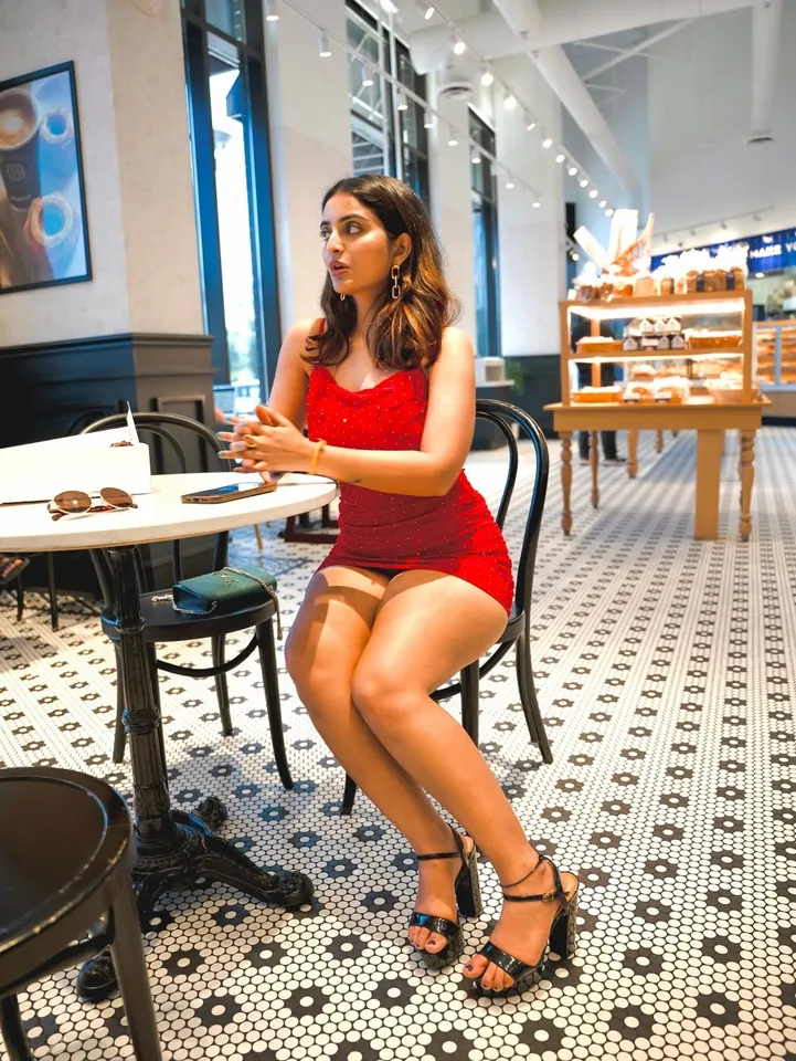 Ananya in red pic two