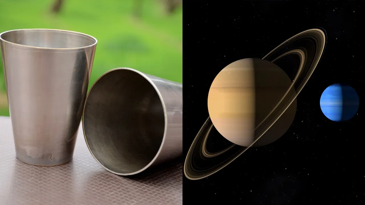planets and  Steel glass