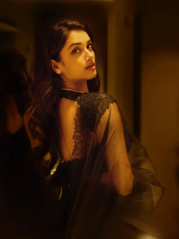 Bhagyashri in black one