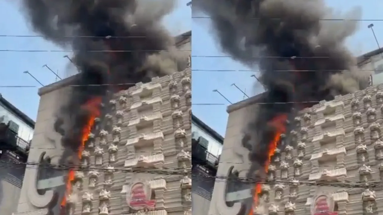 Massive Fire Breaks Out At Near Jubilee Hills Metro Station