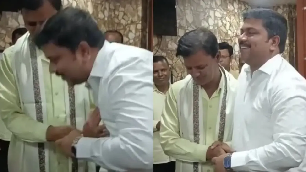 ట్రాన్స్ఫర్ పై వెళ్తూ ప్యూన్ కాళ్లు మొక్కిన కలెక్టర్..!
