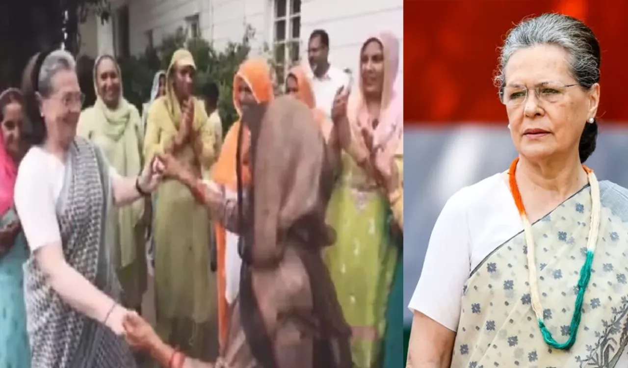 Sonia Gandhi Dance: మహిళా రైతులతో డ్యాన్స్ వేస్తూ సేదతీరిన సోనియా గాంధీ