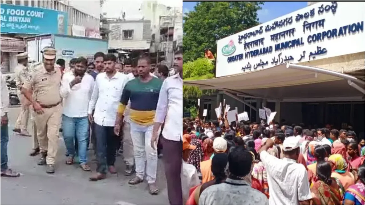 కేసీఆర్ ప్రభుత్వం  మమ్మల్ని పట్టించుకోవటం లేదు..  సమ్మెకు దిగిన  అవుట్  సోర్సింగ్ కార్మికులు