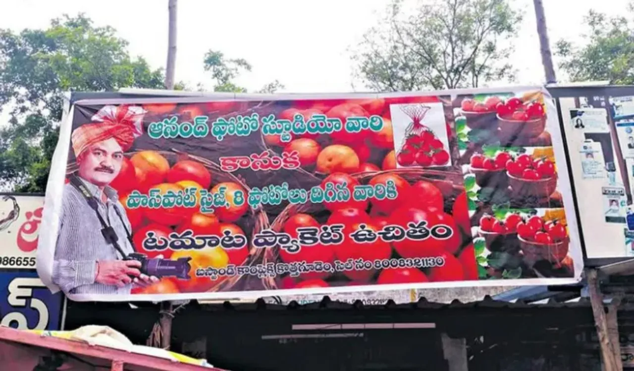 ఫోటో తీయించుకుంటే..టమాటాలు ఉచితం!