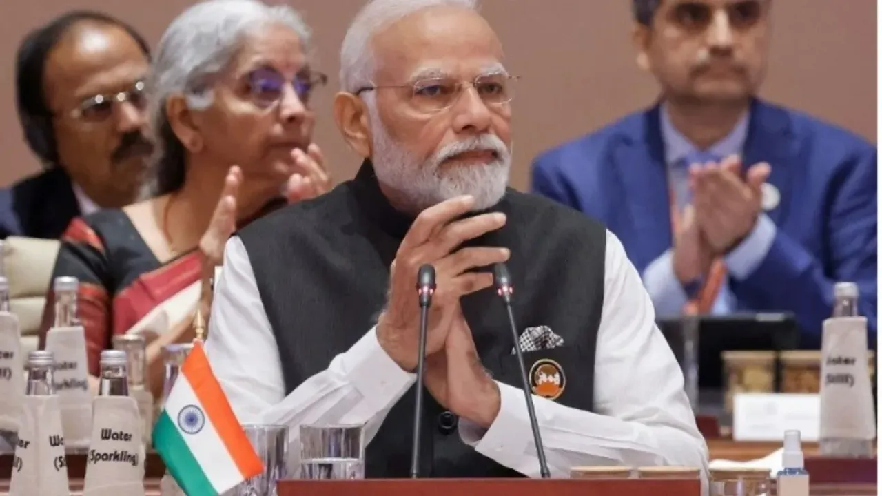 G20 Summit: జీ 20 సదస్సులో మోడీ ముందు 'భారత్‌' నేమ్‌ ప్లేట్‌!