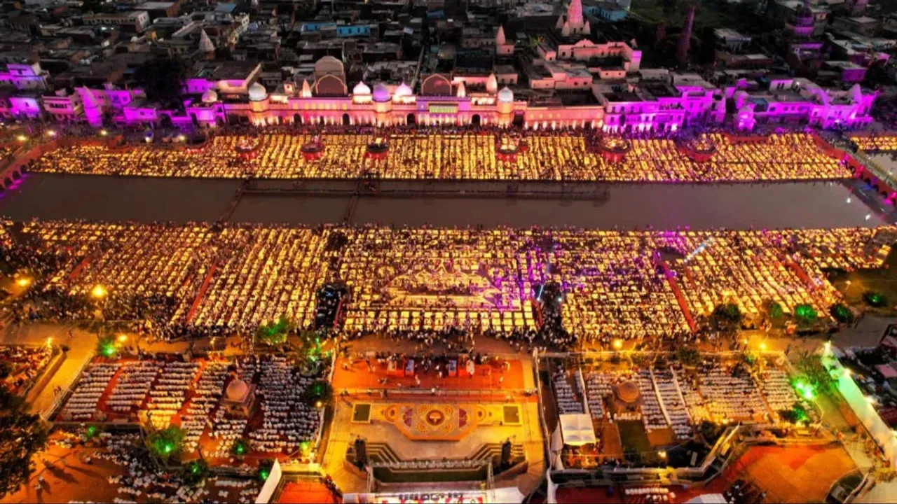 Diwali: అయోధ్యలో సరికొత్త రికార్డు.. ఒకేసారి 22.23 లక్షల దీపాల వెలుగులు..