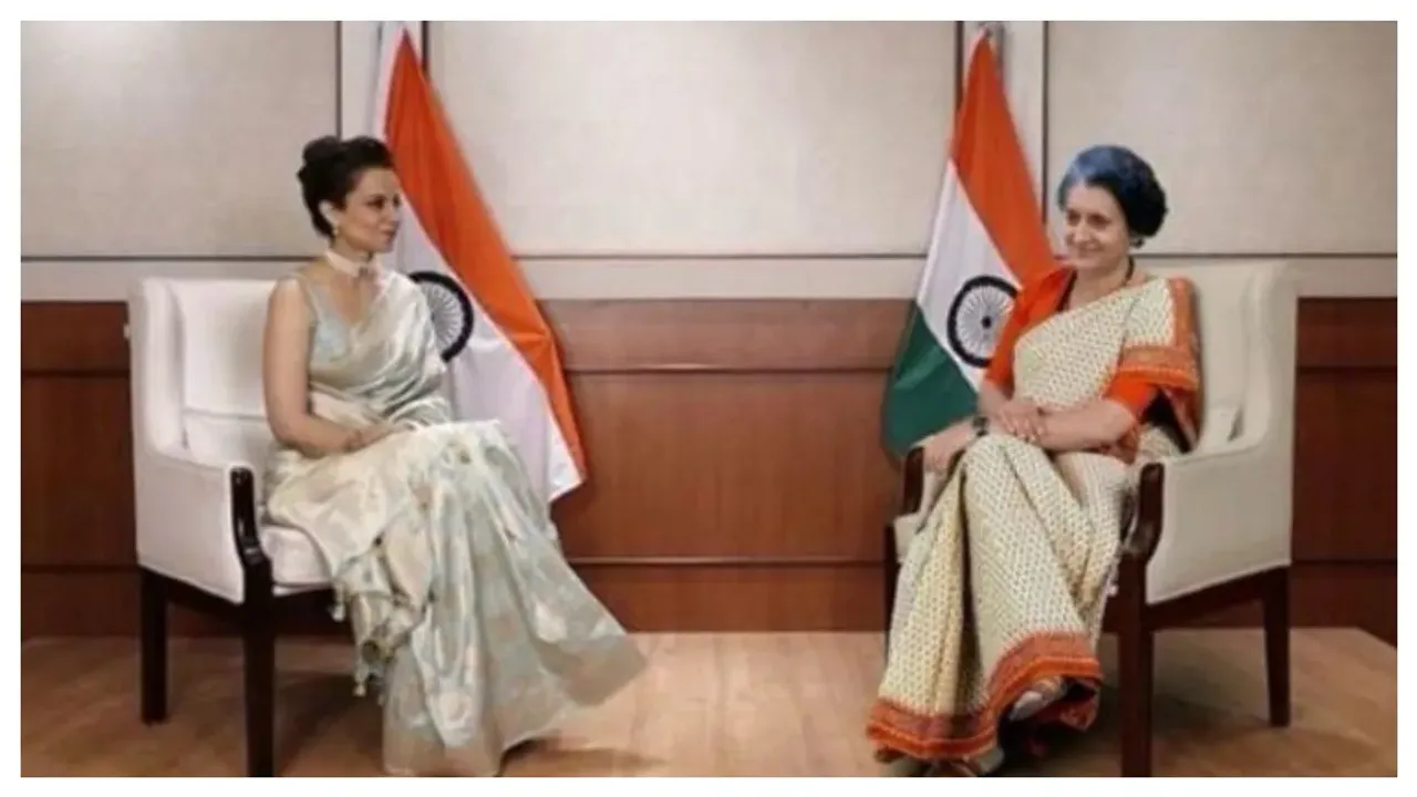 ఇందిరాగాంధీతో కంగన ఇంటర్య్వూ..  కల సాకారమైందంటూ పోస్ట్