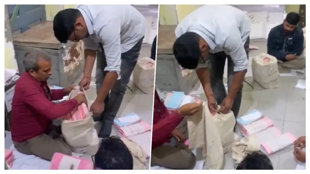 కౌంటింగ్‌కు ముందే పోస్టల్‌ బ్యాలెట్‌ బాక్స్‌లు తెరిచిన సిబ్బంది.. వీడియో వైరల్