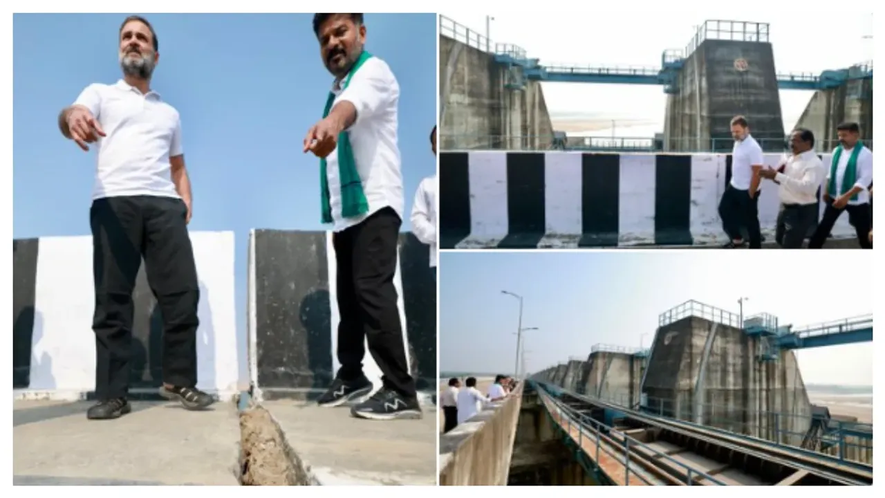 Rahul Gandhi:మేడిగడ్డ బ్యారేజిని సందర్శించిన రాహుల్