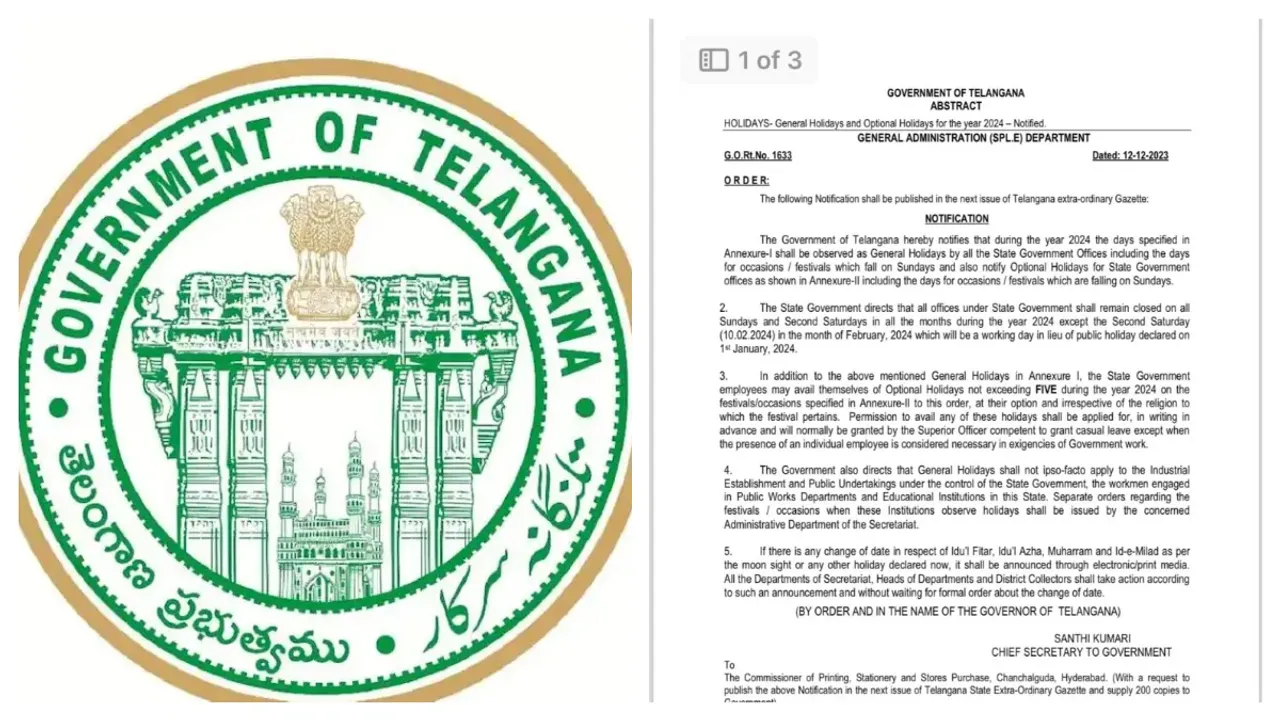 వచ్చే ఏడాది మొత్తం 27 సెలవులు.. లిస్ట్ విడుదల చేసిన తెలంగాణ సర్కార్!