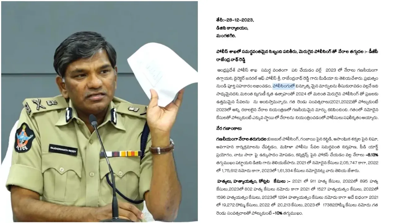 AP: ఏపీలో భారీగా తగ్గిన సైబర్ నేరాలు, అట్రాసిటీ కేసులు.. యాన్యువల్ క్రైమ్ రిపోర్ట్ విడుదల!