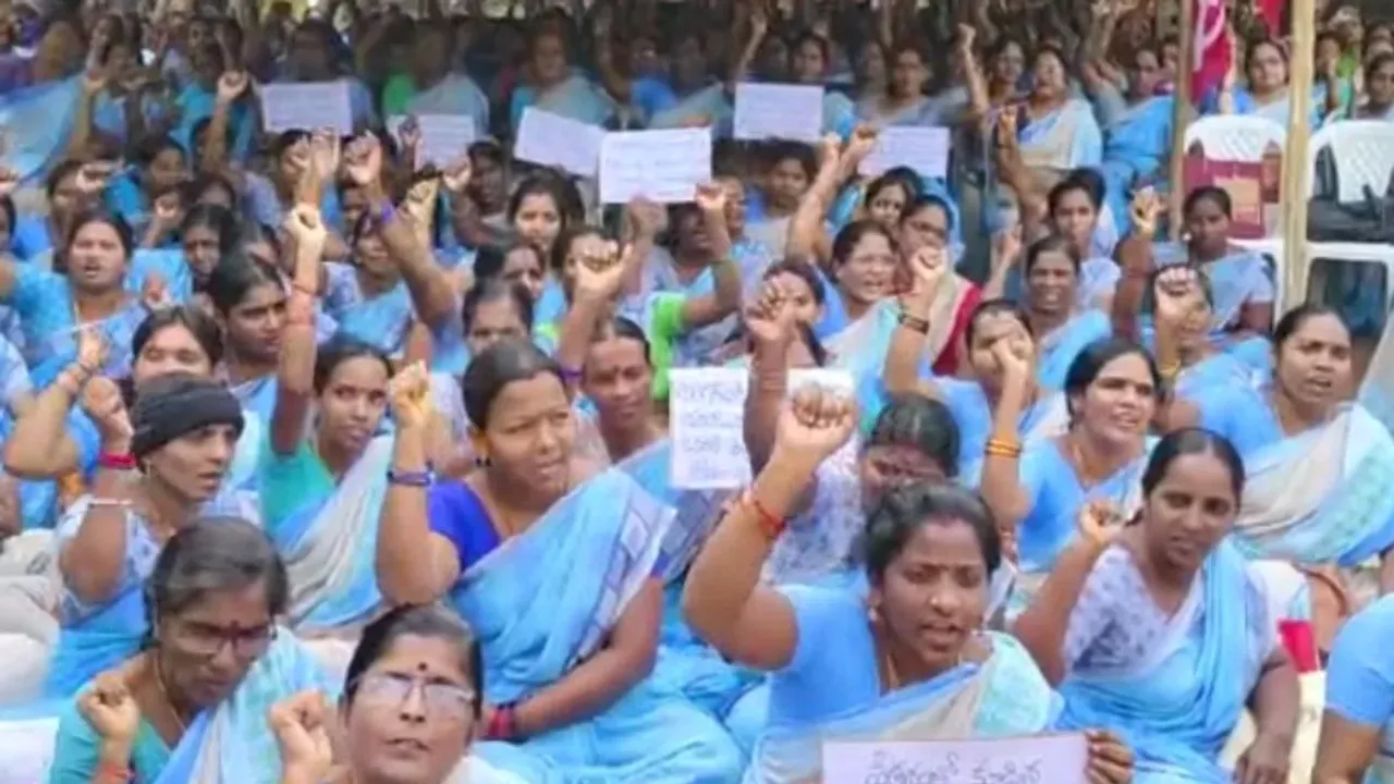 Anganwadi workers: అమలాపురంలో అంగన్వాడీల ఆందోళన.!
