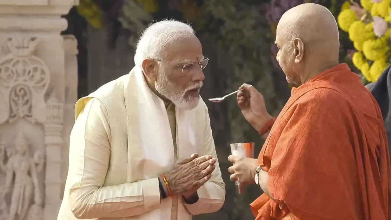 PM Modi: 11 రోజుల ఉపవాస దీక్షను విరమించిన ప్రధాని మోదీ..