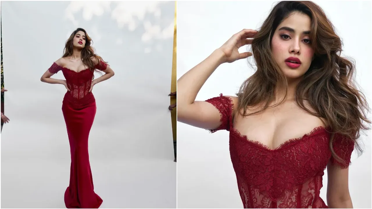 Janhvi Kapoor:  రెడ్ డ్రెస్ లో బాలీవుడ్ బ్యూటీ.. జాన్వీ హాట్ లుక్స్
