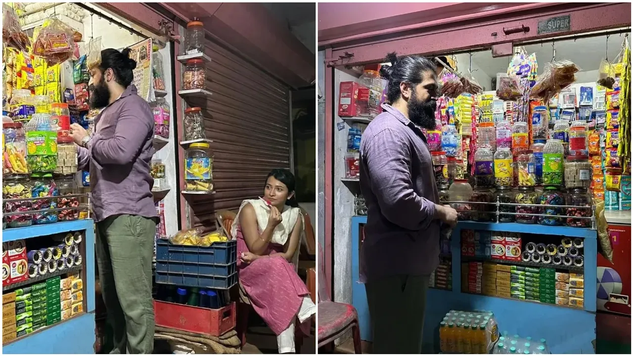 Hero Yash: భార్య కోసం కిరాణా షాప్ కు వెళ్లిన  స్టార్ హీర్ యష్.. వైరలవుతున్న ఫొటోస్