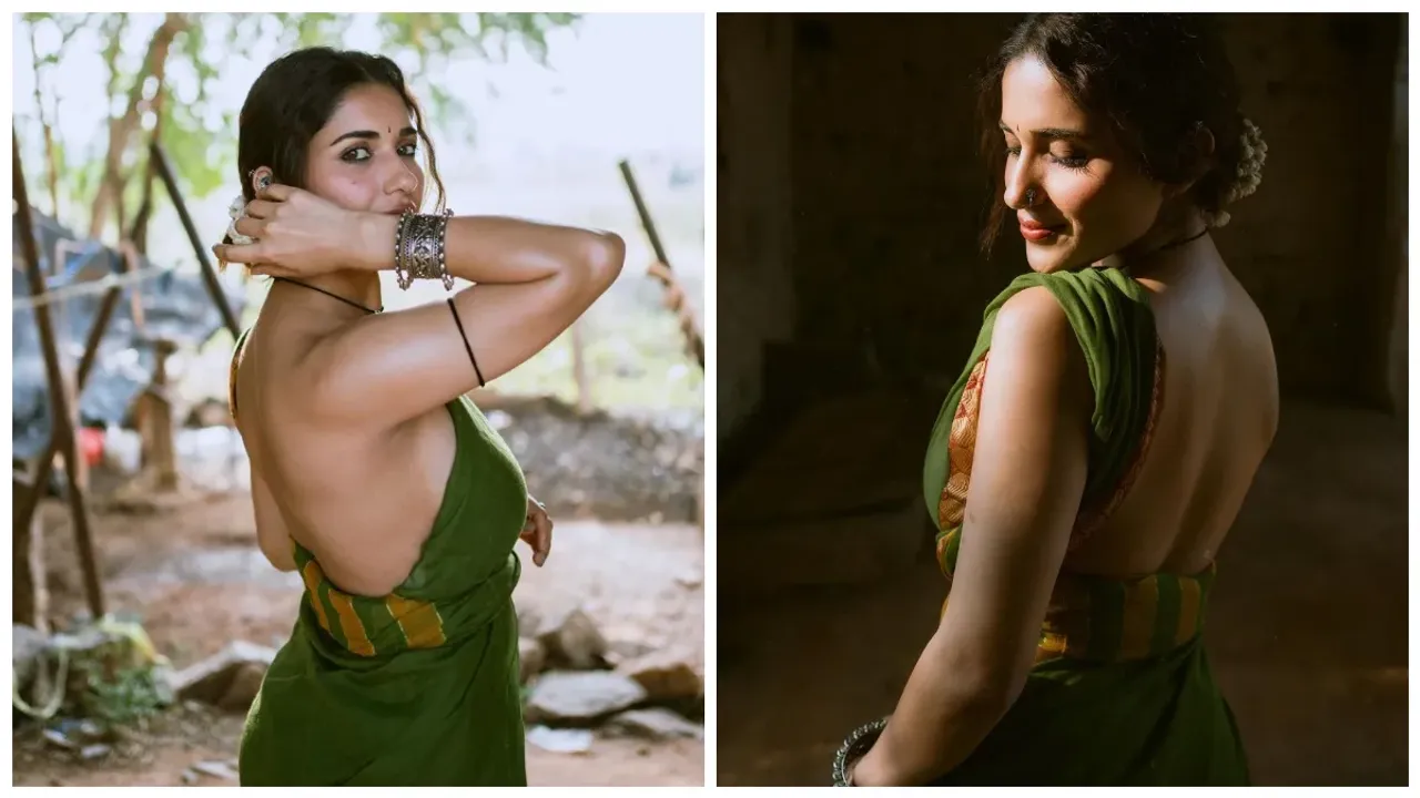 Ruhani Sharma: ఆకుపచ్చ రంగు చీరలో.. రుహనీ శర్మ అందాల హొయలు
