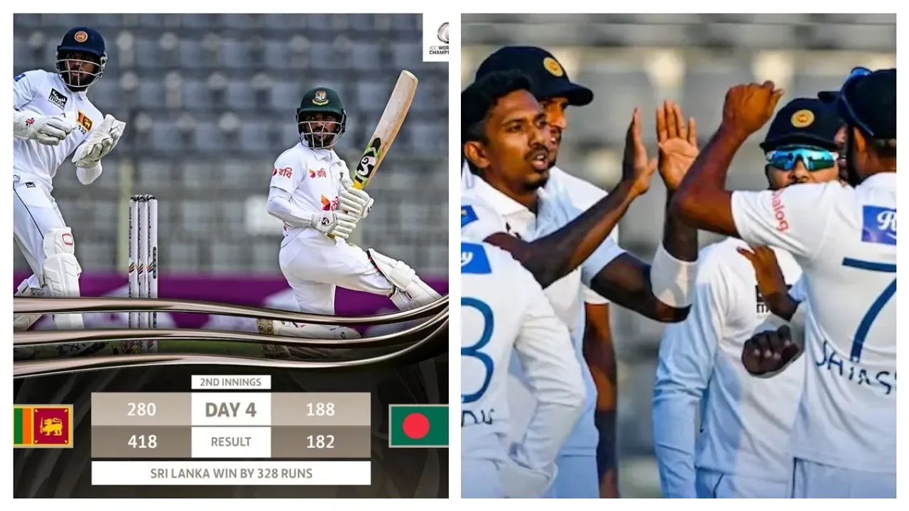 Cricket : బంగ్లాదేశ్ పై భారీ విజయాన్ని నమోదు చేసిన శ్రీలంక జట్టు !