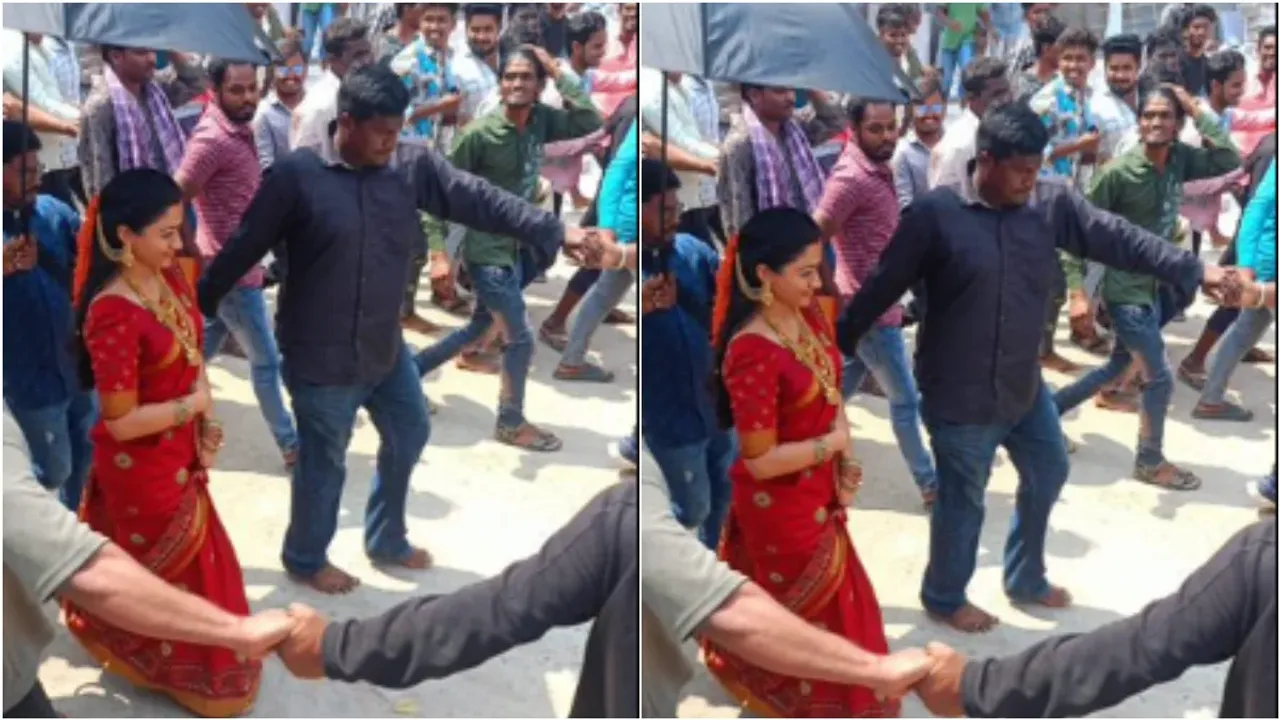 Pushpa 2:  శ్రీవల్లి ఏంటీ ఇలా ఉంది .. పుష్ప 2 నుంచి లీకైన రష్మిక లుక్..!
