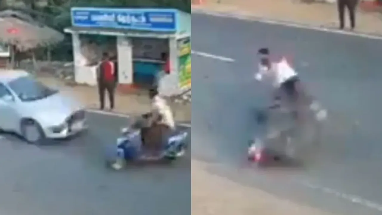 Viral Video : వార్నీ బండ బడా.. బతికిపోయావ్ ఫో.. ఇంకెప్పుడూ ఇలా రోడ్డెక్కకు..!