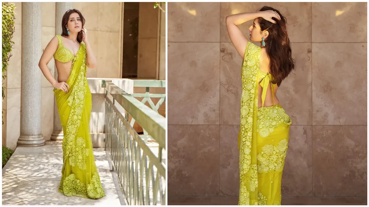 Raashii Khanna: ఎల్లో డ్రెస్ లో అది చూపిస్తూ రాశిఖన్నా అందాల ఆరబోత