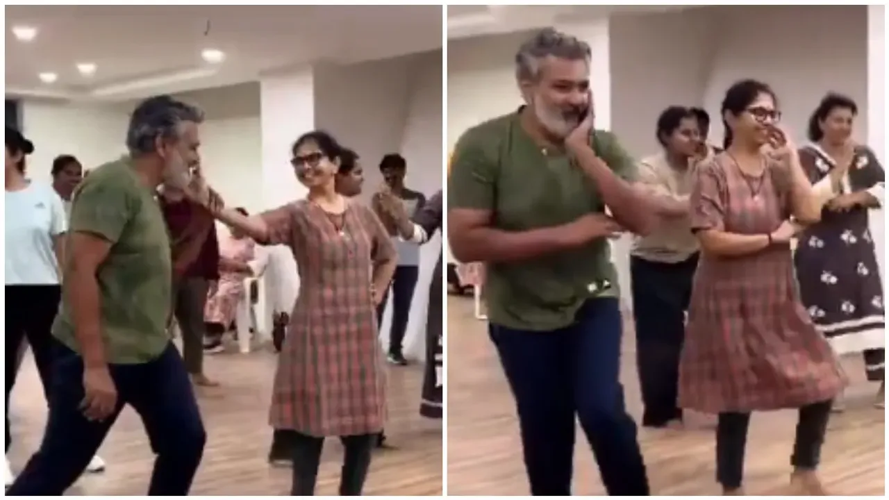 Rajamouli: ప్రభుదేవా పాటకు రాజ‌మౌళి ఎలా స్టెప్పులు వేశారో చూడండి.. వీడియో వైరల్!