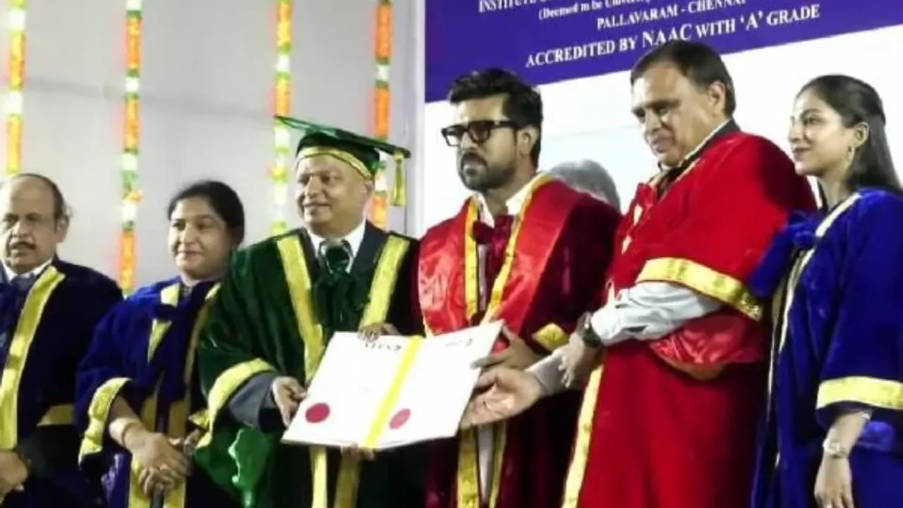 Ramcharan: సినీ నటుడు రామ్ చరణ్ కు డాక్టరేట్.. ఎమోషనల్ పోస్ట్ చేసిన మెగాస్టార్..!