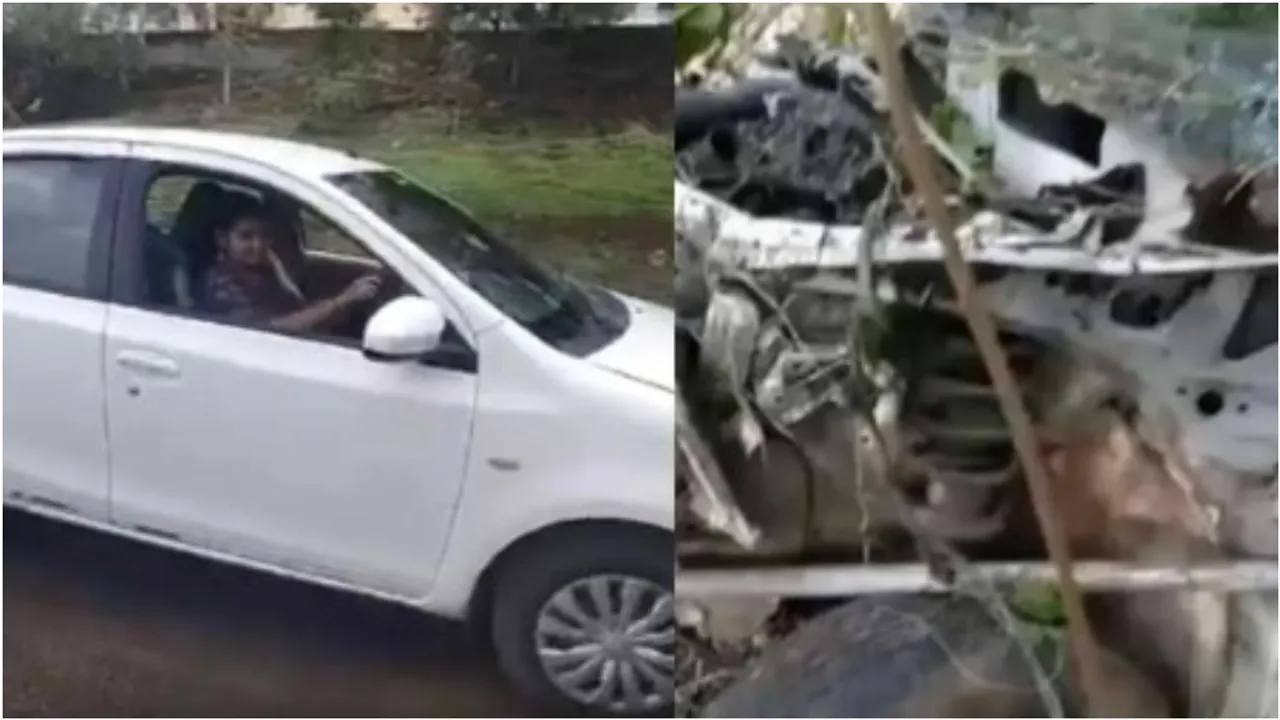 Maharastra: కారు రివర్స్ చేస్తూ కొండ మీద నుంచి పడిపోయిన మహిళ