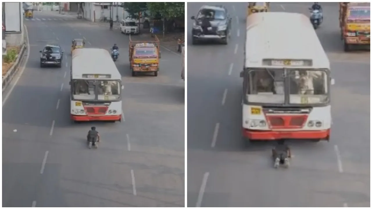 Viral Video: రీల్స్ కోసం డేంజర్ స్టంట్.. బస్సుకింద పడుకున్న యువకుడు.. చివరికి ఏమైందంటే!