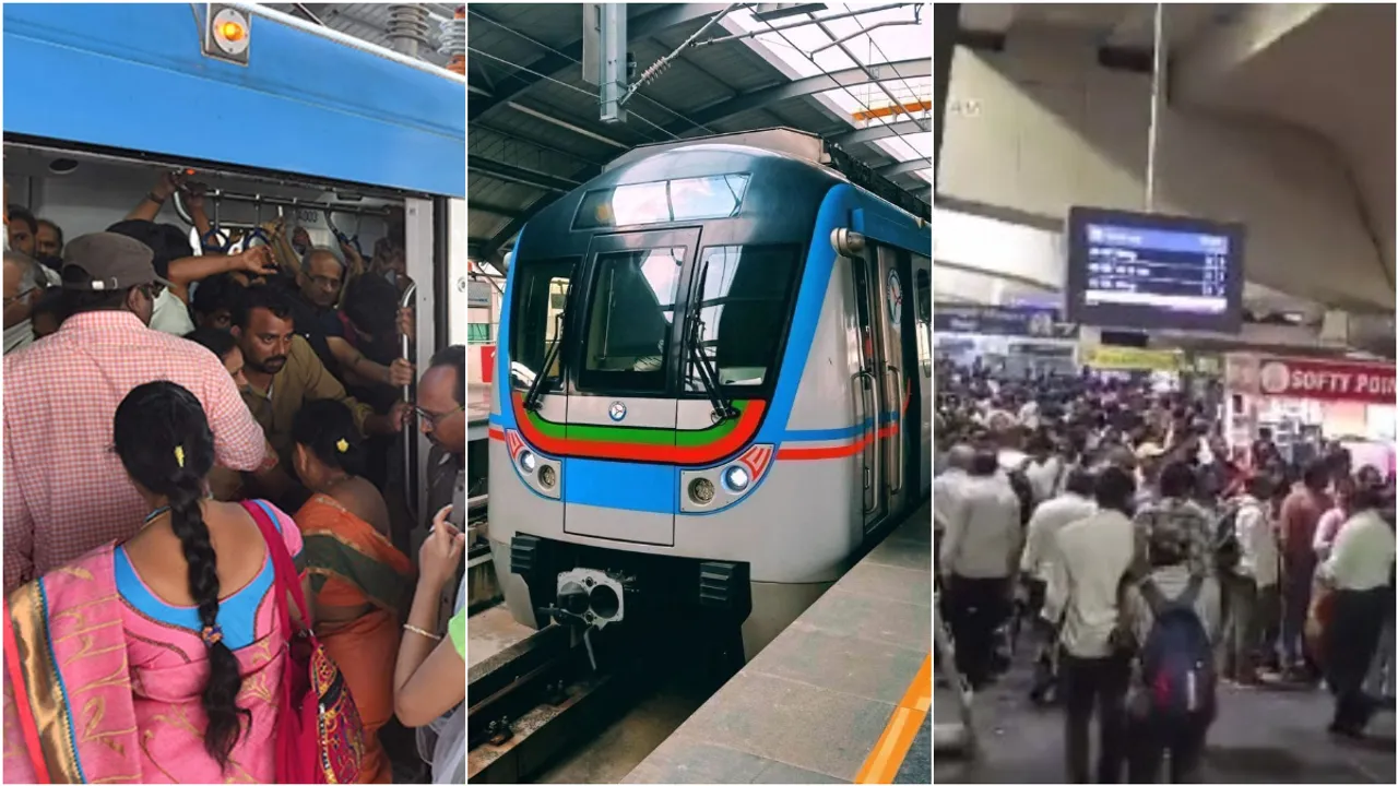 Metro: మొరాయించిన హైదరాబాద్ మెట్రో.. లోపలే ఉక్కిరి బిక్కిరైన ప్రయాణికులు!