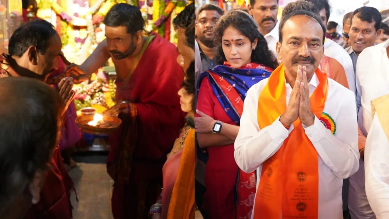 ఉజ్జయిని మహంకాళికి ఈటల పూజలు