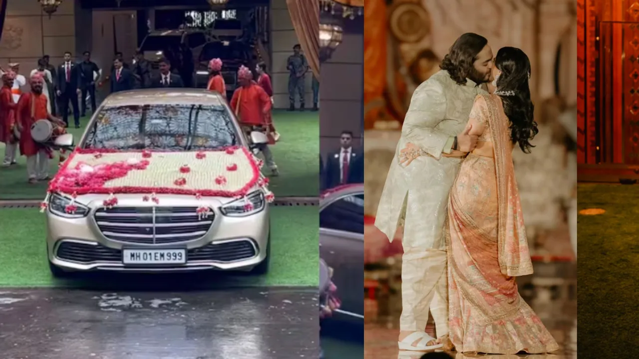 Ambani Wedding: కళ్ళు జిగేలుమనిపించేలా అంబానీ పెళ్లి ఊరేగింపు.. వీడియో వైరల్