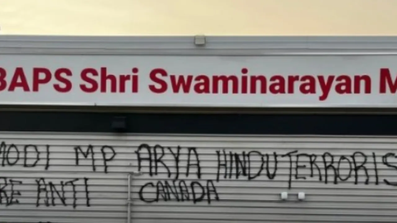 Canada: కెనడాలో స్వామి నారాయణ్‌ ఆలయంపై మరోసారి దాడి!