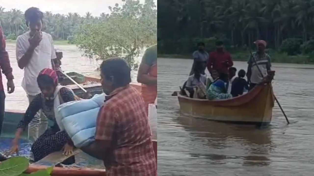 AP: వర్ణనాతీతంగా లంక గ్రామాల ప్రజల కష్టాలు.. పసిబిడ్డతో బాలింత పడవ ప్రయాణం..!