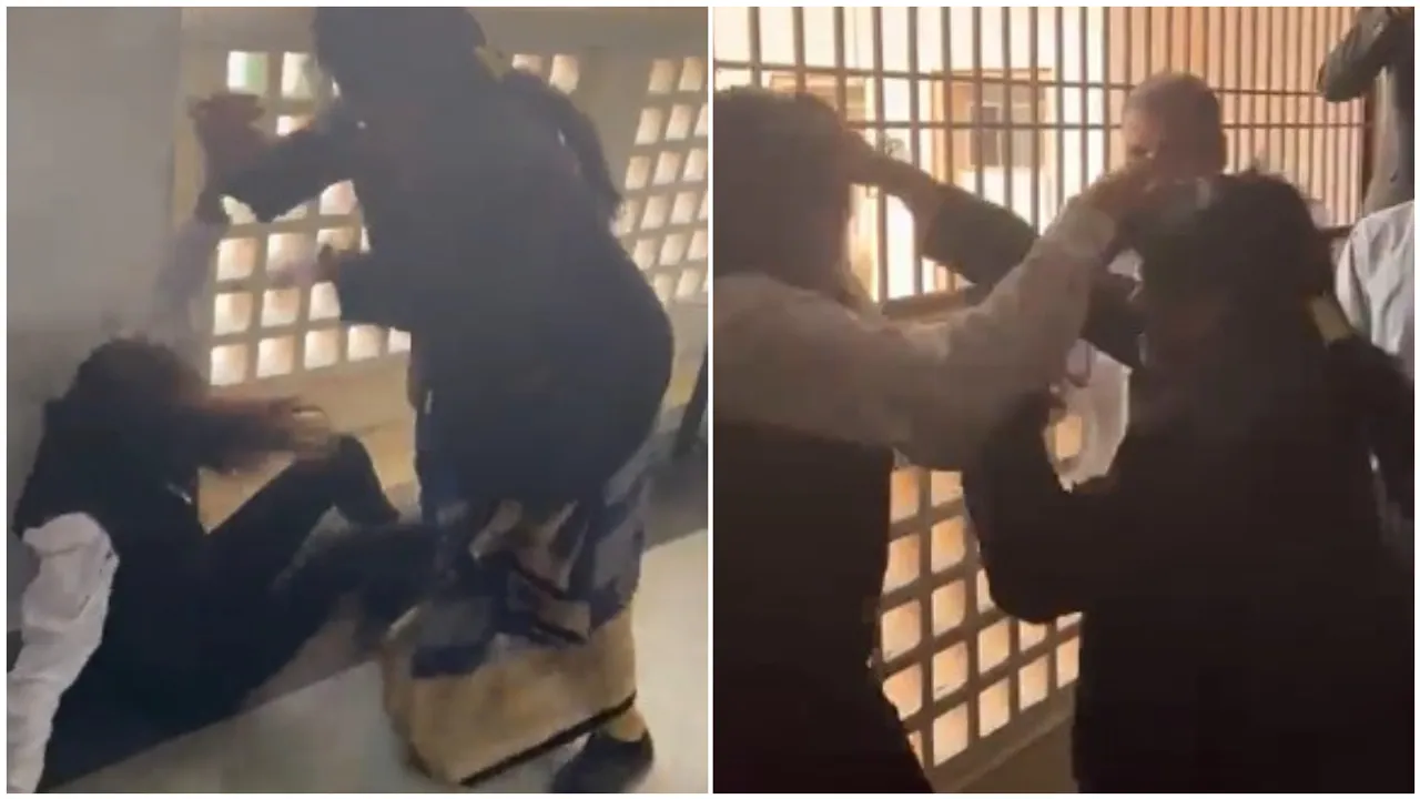 Lawyers fight Video: కోర్టులోనే జుట్టుపట్టి కొట్టుకున్న మహిళ లాయర్లు.. వీడియో వైరల్!