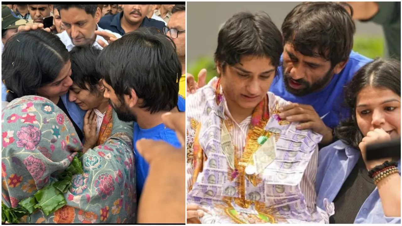 Vinesh Phogat : స్వదేశానికి వినేశ్‌ ఫోగాట్‌.. ఘనస్వాగతం పలికిన అభిమానులు!