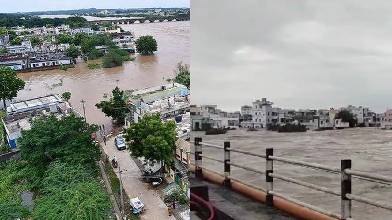 Heavy rains: నీటమునిగిన ఖమ్మం.. మున్నేరు వాగు మహోగ్రరూపం