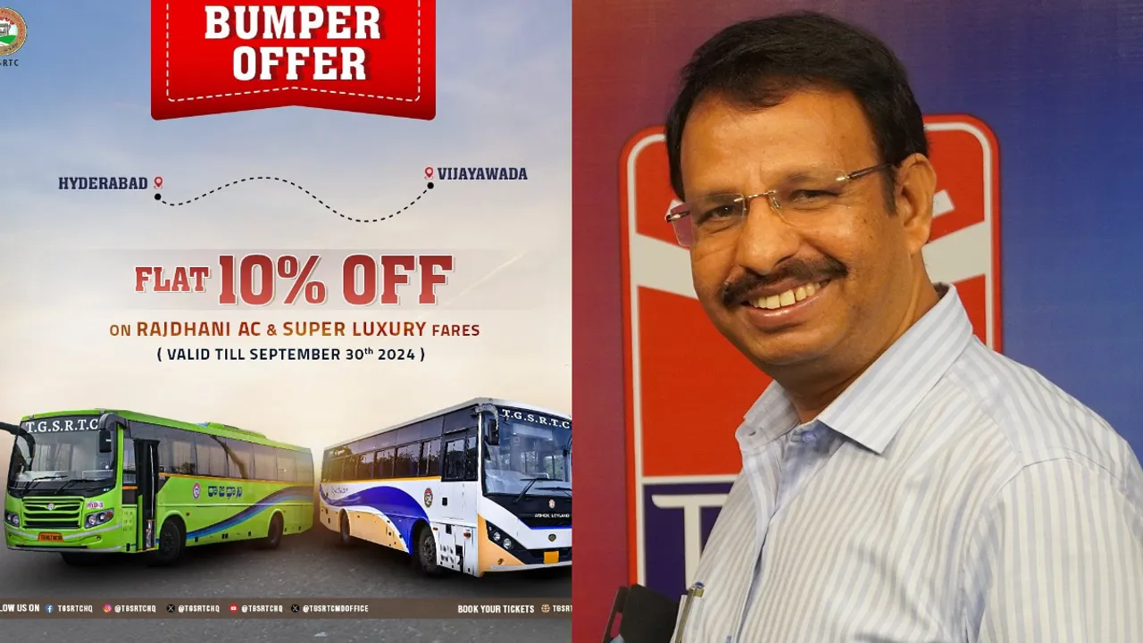 TGSRTC: హైదరాబాద్-విజయవాడ మధ్య జర్నీ చేసే వారికి గుడ్ న్యూస్.. 10 శాతం డిస్కౌంట్!