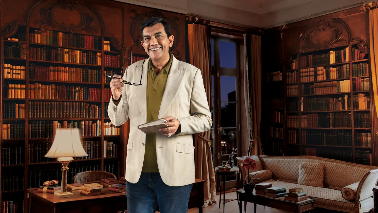 Sanjeev Kapoor in a library