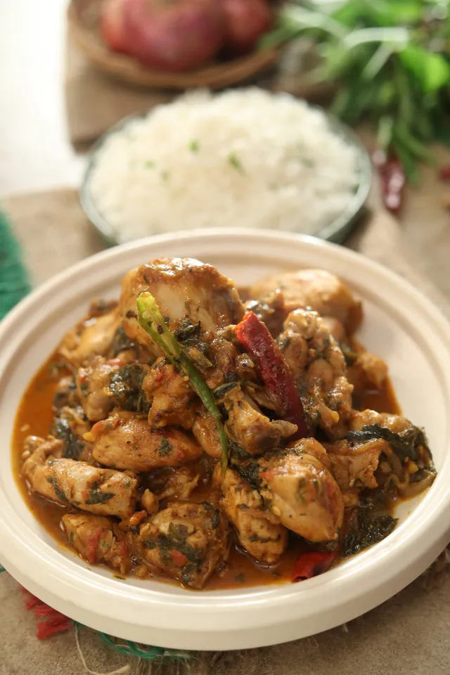 Gongura Chicken 1 - YT