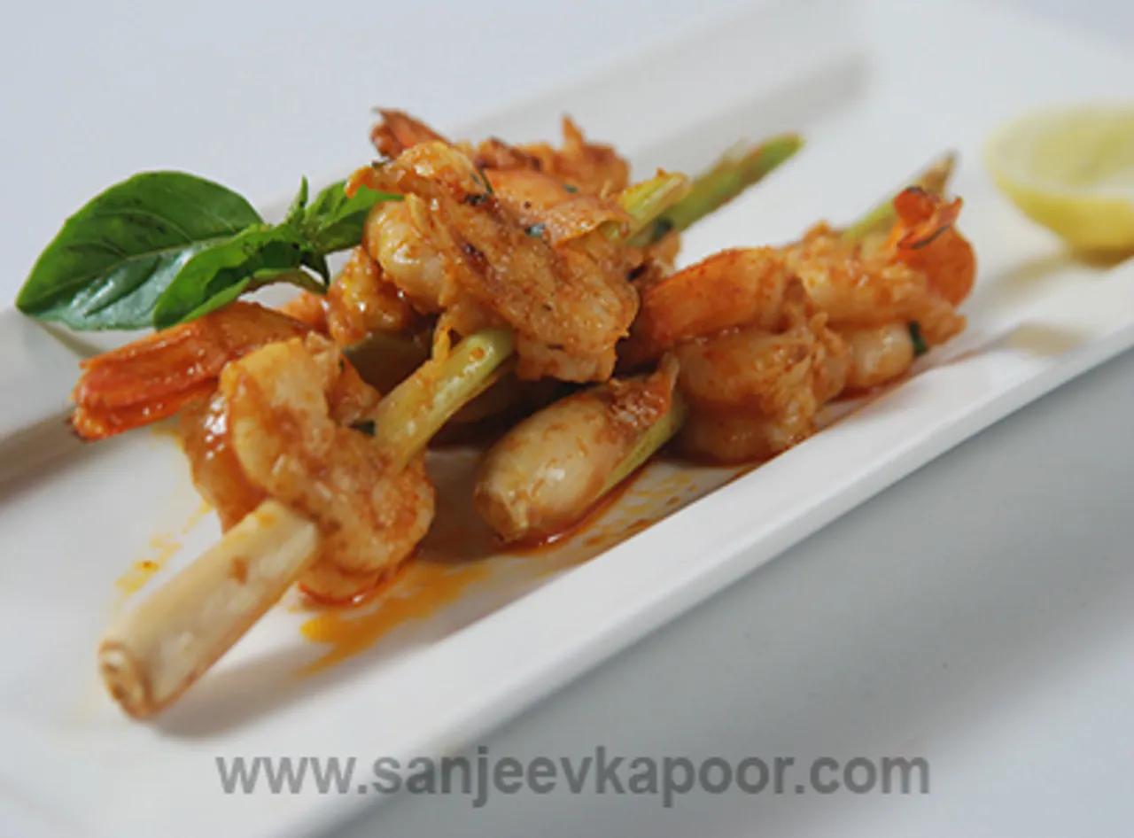 Lemon Grass Prawn Skewer
