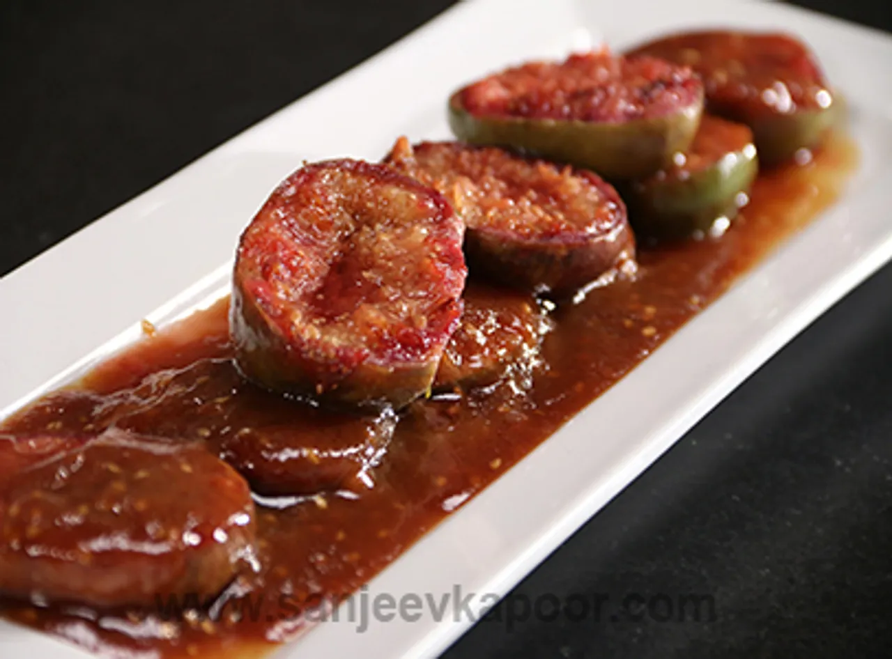 Grilled Anjeer with Caramel Butter Sauce