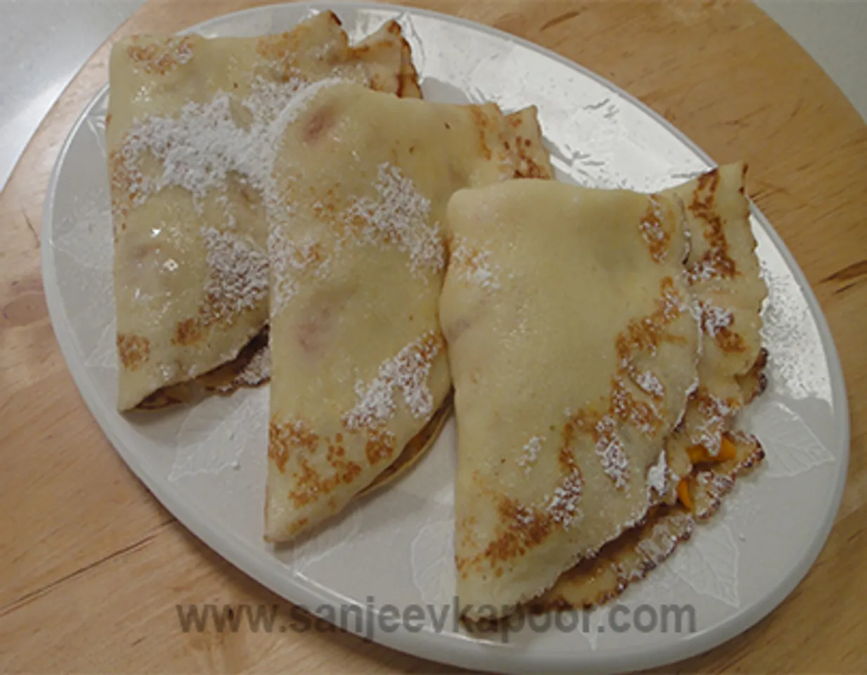 Thai Crepes with Papaya and Mango Filling