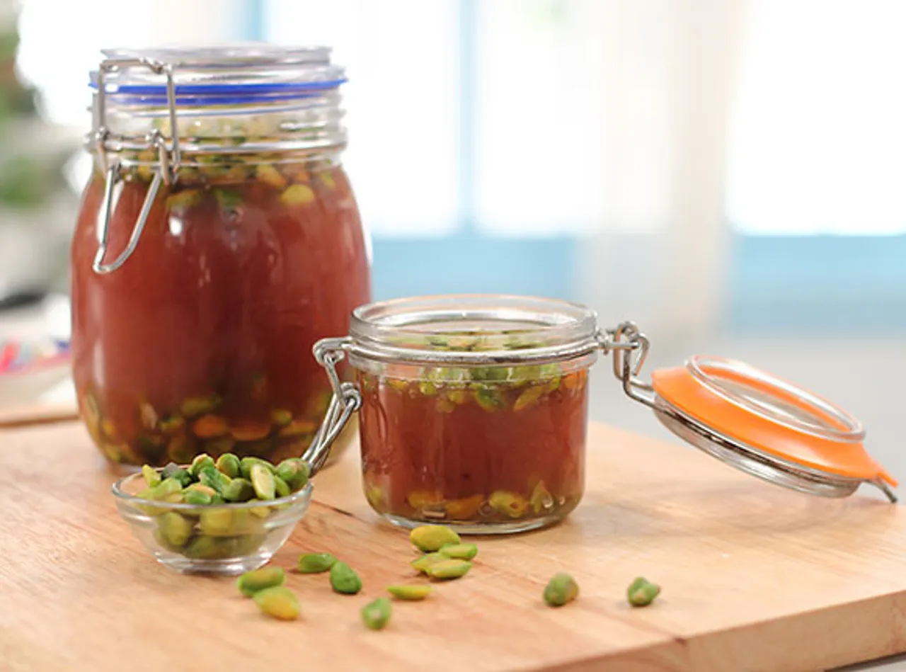 Apple Pineapple Jam with Pistachios