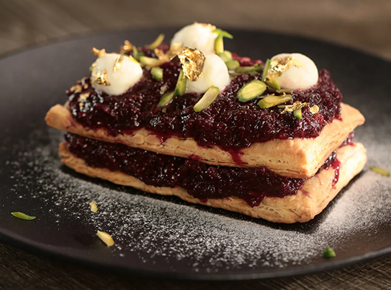 Beetroot Halwa Mille Feuille - SK Khazana