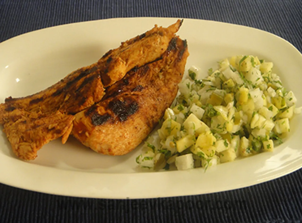 Grilled Chicken with Pineapple Salsa