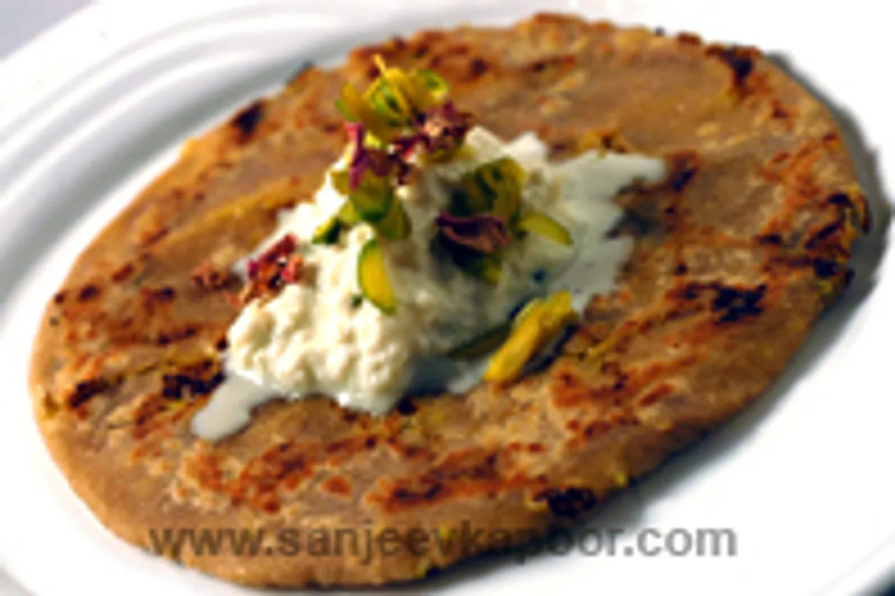 Barfi Parantha With Rose And Rabdi 