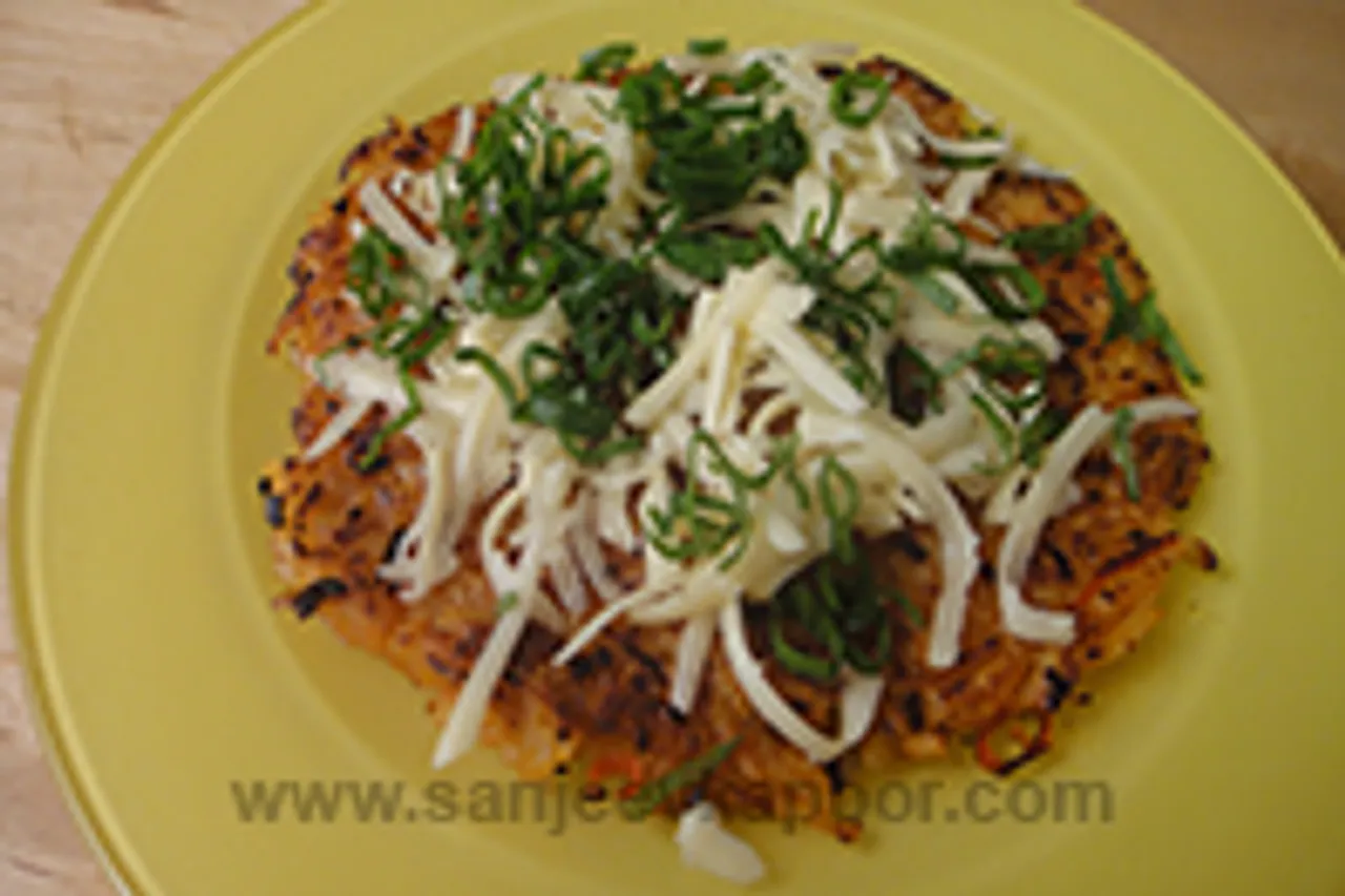 Onion Leeks Masala Rosti
