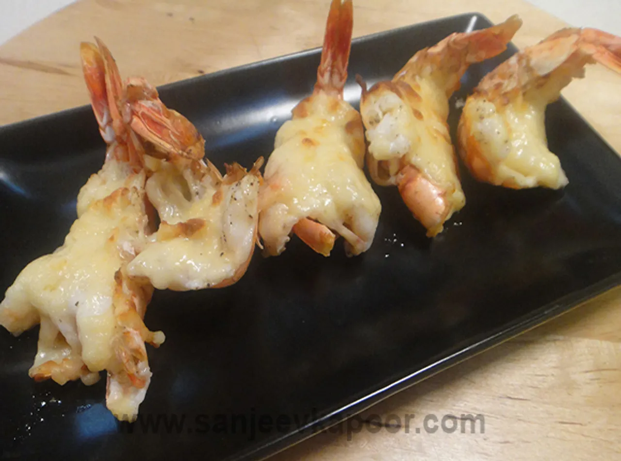 Baked Cheese Prawns