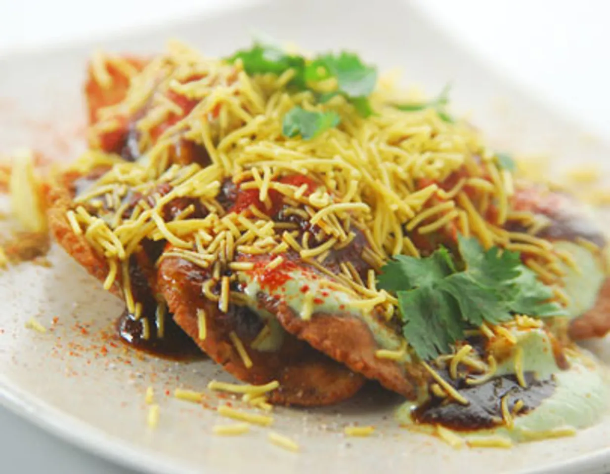 Moong Dal Puri Chaat