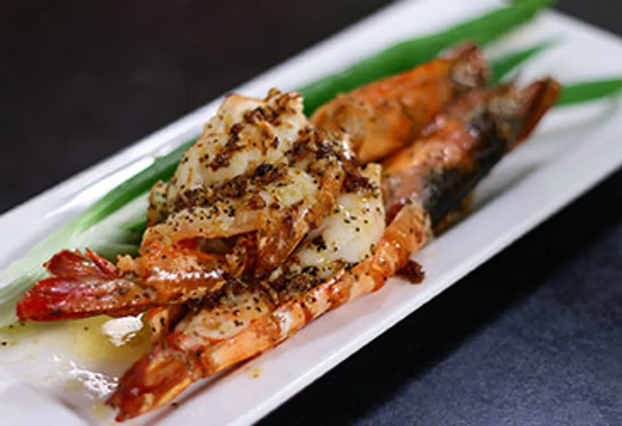 Garlic Pepper Prawns